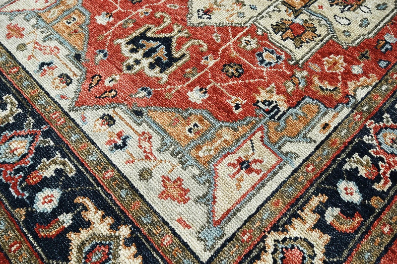6x9 Rust LoomBloom Hand Knotted Arts & Crafts Oushak 100% Wool Oriental Area Rug