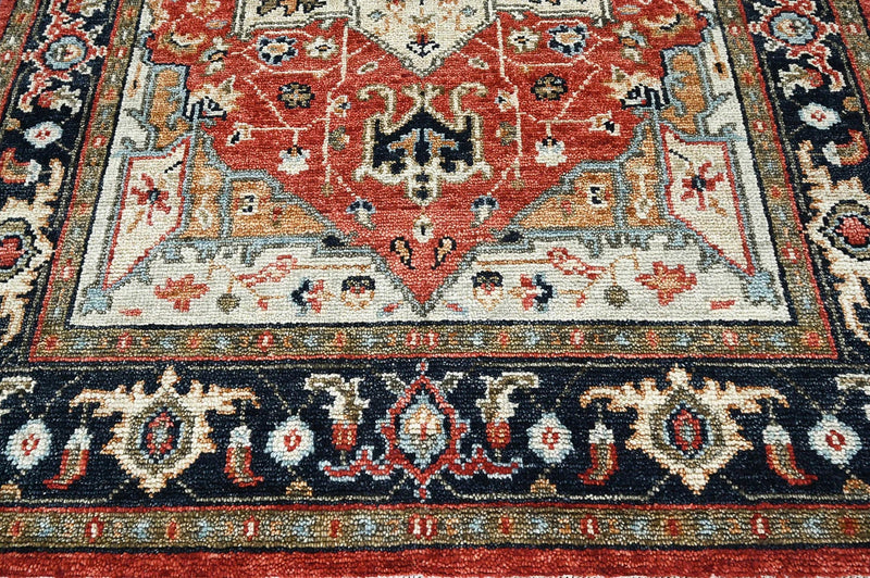 6x9 Rust LoomBloom Hand Knotted Arts & Crafts Oushak 100% Wool Oriental Area Rug