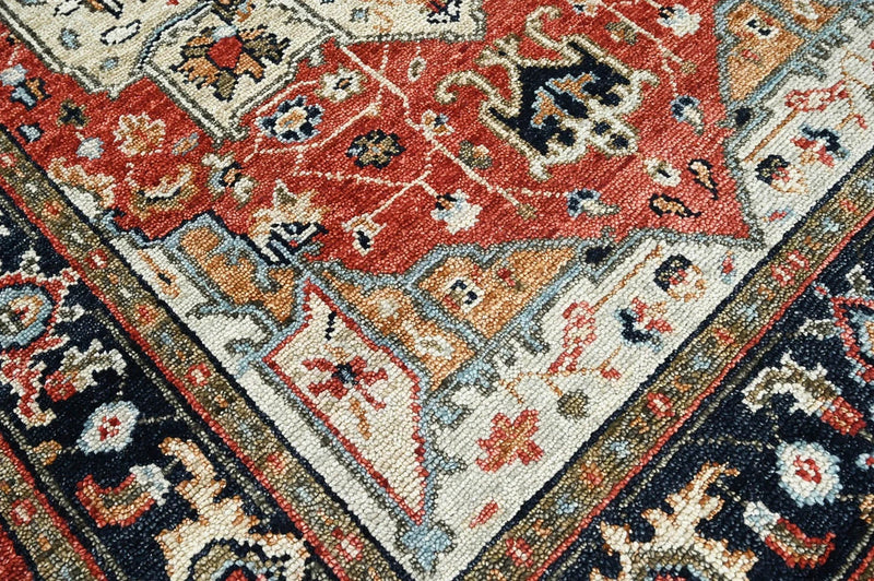 6x9 Rust LoomBloom Hand Knotted Arts & Crafts Oushak 100% Wool Oriental Area Rug