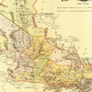 Vintage Map of San Luis Potosi Mexico, 1886
