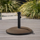 Holder Round Umbrella Base 33 Lbs Concrete - Brown by HouseOfZazla