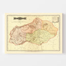 Vintage Map of Aguascalientes Mexico, 1886