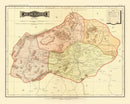 Vintage Map of Aguascalientes Mexico, 1886