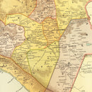 Vintage Map of Chiapas Mexico, 1886
