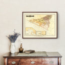 Vintage Map of Colima Mexico, 1886