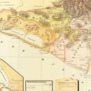 Vintage Map of Colima Mexico, 1886