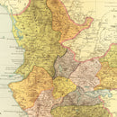 Vintage Map of Jalisco Mexico, 1886