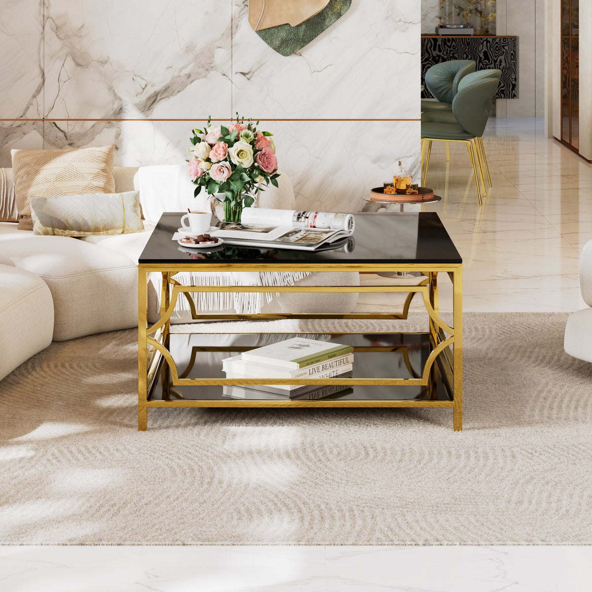 Square Glass Coffee Table in 33.5", photo 10 of 10
