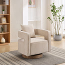 29.1"W Swivel Accent Chair With Weathered Base by HouseOfZazla