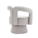 360 Degree Swivel Cuddle Barrel Accent Chairs, Round Armchairs with Wide Upholstered, Fluffy Fabric Chair for Living Room, Bedroom, Office, Waiting Rooms