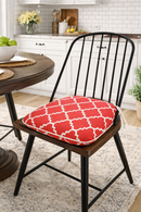 Outdoor Chair Cushions with Straps - Set of 4, Plaid Red by HouseOfZazla