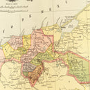 Vintage Map of Tabasco Mexico, 1886