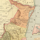 Vintage Map of Tamaulipas Mexico, 1886