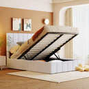 Elegant Upholstered Platform Bed With Hydraulic Storage System by HouseOfZazla