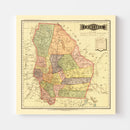 Vintage Map of Chihuahua Mexico, 1886