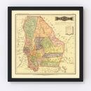 Vintage Map of Chihuahua Mexico, 1886