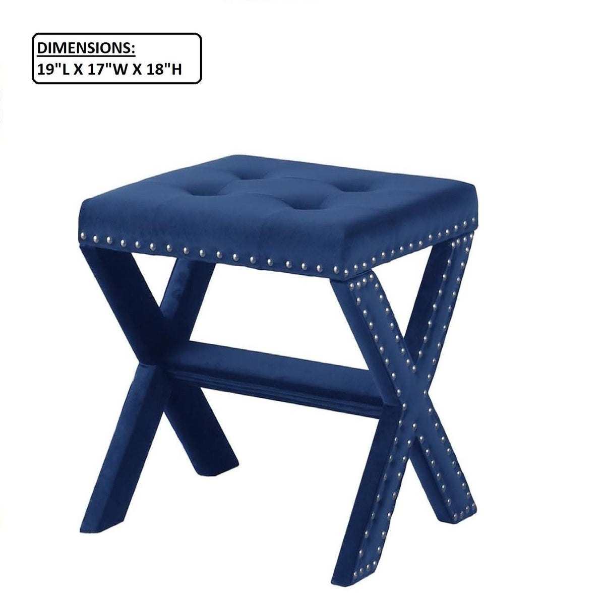 Upholstered Accent Bench With Nailhead Trim, photo 16 of 23