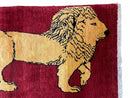 3 X 5 Handmade Hand-Knotted Quality Wool Rug Lion Red Veg Dyes Tribal Pictorial