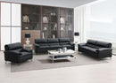 Eilene - Top Grain Leather Sofa - Black by HouseOfZazla