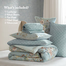 7-Piece Cal King 7 Piece Vin-Inspired Collection Floral Print, Soft