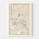 Vintage Map of Lassen County, California 1935