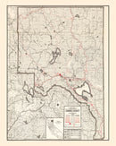 Vintage Map of Lassen County, California 1935