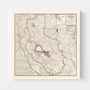 Vintage Map of Lake County, California 1935