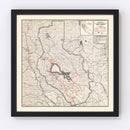 Vintage Map of Lake County, California 1935