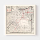 Vintage Map of Kings County, California 1935