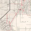 Vintage Map of Kings County, California 1935