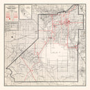 Vintage Map of Kings County, California 1935