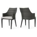Hillhurst Outdoor Chair Set of 2 with Weather Resistant Cushions by HouseOfZazla