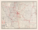 Vintage Map of Kern County, California 1935