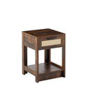 15.75" Rattan End Table With Drawer, Modern Nightstand, Side Table For Living Room, Bedroom by HouseOfZazla