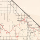 Vintage Map of Inyo County, California 1935