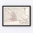 Vintage Map of Imperial County, California 1935