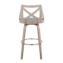 Charlotte - Farmhouse Fixed Height Bar Stool With Round Footrest (Set of 2)