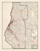 Vintage Map of Humboldt County, California 1935