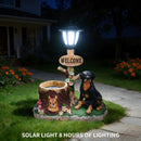 Rottweiler Dog Family Planter Statue by HouseOfZazla