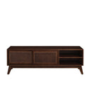59 Inch Mid Century Modern Rattan TV Stand for 65 Inch TV