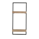 Wall Shelf With Two Shelves - Black Brown by Unique Piece Furniture