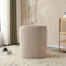 Modern Low Back Accent Chair, Upholstered Armless Living Room Chairs, Round Pine Wood Feet, for Small Living Spaces, Living Room, Bedroom, Balcony, Office, Reading Nook, Khaki