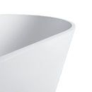 Solid Surface Soaking Freestanding Bathtub For Bathroom - Matte White by HouseOfZazla