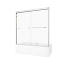 55-60" W x 60" H Brushed Nickel Double Bypass Sliding Shower Door by HouseOfZazla