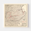 Vintage Map of Eldorado County, California 1935
