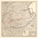 Vintage Map of Eldorado County, California 1935