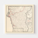 Vintage Map of Del Norte County, California 1935
