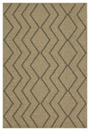 Earth GC_NTL1010 Jute/Black Indoor/Outdoor Area Rug