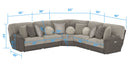 Rendezvous - 5 Piece Modular Sectional With 3 Reclining Seats - Umber by Unique Piece Furniture