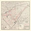 Vintage Map of Calaveras County, California 1935